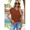 image:imageWIHOLL Womens Lightweight Sweater Spring Summer Fall Outfits Cap Sleeve Hollow Out Knit Fashion Clothing 2026Caramel