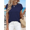 image:imageWIHOLL Womens Lightweight Sweater Spring Summer Fall Outfits Cap Sleeve Hollow Out Knit Fashion Clothing 2026Dark Blue