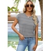 image:imageWIHOLL Womens Lightweight Sweater Spring Summer Fall Outfits Cap Sleeve Hollow Out Knit Fashion Clothing 2026Gray