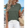 image:imageWIHOLL Womens Lightweight Sweater Spring Summer Fall Outfits Cap Sleeve Hollow Out Knit Fashion Clothing 2026Green