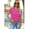 image:imageWIHOLL Womens Lightweight Sweater Spring Summer Fall Outfits Cap Sleeve Hollow Out Knit Fashion Clothing 2026Hot Pink