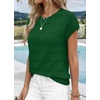 image:imageWIHOLL Womens Lightweight Sweater Spring Summer Fall Outfits Cap Sleeve Hollow Out Knit Fashion Clothing 2026Kelly Green