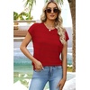 image:imageWIHOLL Womens Lightweight Sweater Spring Summer Fall Outfits Cap Sleeve Hollow Out Knit Fashion Clothing 2026Red