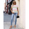 image:imageWIHOLL Womens Lightweight Sweater Spring Summer Fall Outfits Cap Sleeve Hollow Out Knit Fashion Clothing 2026White Rainbow