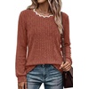 image:imageWIHOLL Womens Long Sleeve Shirts Lightweight Tunic Fall Top Sweaters 202603caramel