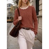 image:imageWIHOLL Womens Long Sleeve Shirts Lightweight Tunic Fall Top Sweaters 202603caramel