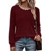 image:imageWIHOLL Womens Long Sleeve Shirts Lightweight Tunic Fall Top Sweaters 202603red