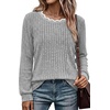image:imageWIHOLL Womens Long Sleeve Shirts Lightweight Tunic Fall Top Sweaters 202604grey