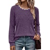 image:imageWIHOLL Womens Long Sleeve Shirts Lightweight Tunic Fall Top Sweaters 202604purple