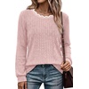 image:imageWIHOLL Womens Long Sleeve Shirts Lightweight Tunic Fall Top Sweaters 202605pink
