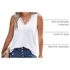 image:imageWIHOLL Womens Loose Fit V Neck Lace Sleeveless Summer Tank Top1white