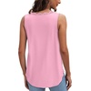 image:imageWIHOLL Womens Loose Fit V Neck Lace Sleeveless Summer Tank Top2cream Pink