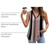 image:imageWIHOLL Womens Loose Fit V Neck Lace Sleeveless Summer Tank Top2stripe Pink