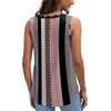 image:imageWIHOLL Womens Loose Fit V Neck Lace Sleeveless Summer Tank Top2stripe Pink