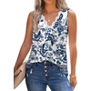 image:imageWIHOLL Womens Loose Fit V Neck Lace Sleeveless Summer Tank Top3floral Ethnic