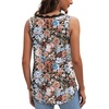 image:imageWIHOLL Womens Loose Fit V Neck Lace Sleeveless Summer Tank Top3floral Khaki