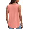 image:imageWIHOLL Womens Loose Fit V Neck Lace Sleeveless Summer Tank TopCoral