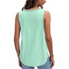 image:imageWIHOLL Womens Loose Fit V Neck Lace Sleeveless Summer Tank TopLake Green