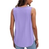 image:imageWIHOLL Womens Loose Fit V Neck Lace Sleeveless Summer Tank TopPurple
