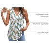 image:imageWIHOLL Womens Loose Fit V Neck Lace Sleeveless Summer Tank TopSmulti Leaf