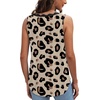 image:imageWIHOLL Womens Loose Fit V Neck Lace Sleeveless Summer Tank TopUbrown Leopard