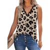 image:imageWIHOLL Womens Loose Fit V Neck Lace Sleeveless Summer Tank TopUbrown Leopard
