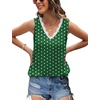 image:imageWIHOLL Womens Loose Fit V Neck Lace Sleeveless Summer Tank TopUgreen Polka Dots