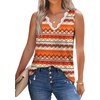 image:imageWIHOLL Womens Loose Fit V Neck Lace Sleeveless Summer Tank TopUorange Boho