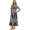 image:imageWIHOLL Womens Maxi Dresses V Neck Vacation Beach Sundresses Floral Travel Summer DressFloral Boho 4