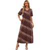 image:imageWIHOLL Womens Maxi Dresses V Neck Vacation Beach Sundresses Floral Travel Summer DressFloral Boho 6