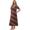image:imageWIHOLL Womens Maxi Dresses V Neck Vacation Beach Sundresses Floral Travel Summer DressFloral Boho 6