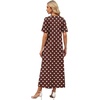image:imageWIHOLL Womens Maxi Dresses V Neck Vacation Beach Sundresses Floral Travel Summer DressFloral Brown Polka Dot