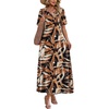 image:imageWIHOLL Womens Maxi Dresses V Neck Vacation Beach Sundresses Floral Travel Summer DressFloral Fallen Leaves
