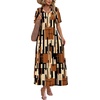 image:imageWIHOLL Womens Maxi Dresses V Neck Vacation Beach Sundresses Floral Travel Summer DressFloral Plaid
