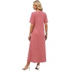 image:imageWIHOLL Womens Maxi Dresses V Neck Vacation Beach Sundresses Floral Travel Summer DressFloral Red Grid
