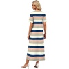 image:imageWIHOLL Womens Maxi Dresses V Neck Vacation Beach Sundresses Floral Travel Summer DressFloral Striped