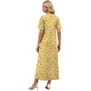 image:imageWIHOLL Womens Maxi Dresses V Neck Vacation Beach Sundresses Floral Travel Summer DressFloral Yellow Folwer
