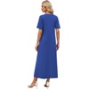 image:imageWIHOLL Womens Maxi Dresses V Neck Vacation Beach Sundresses Floral Travel Summer DressPlain Blue