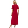 image:imageWIHOLL Womens Maxi Dresses V Neck Vacation Beach Sundresses Floral Travel Summer DressPlain Red