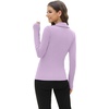 image:imageWIHOLL Womens Polo Shirts Long Sleeve Business Casual Tops Collared V Neck Ribbed Knit Sweater Slim Fit BlousesLilac