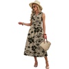 image:imageWIHOLL Womens Summer Dresses Maxi Dress Vacation Beach Sundresses 2026 with PocketsFloral Black Flowers