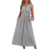 image:imageWIHOLL Womens Summer Dresses Maxi Dress Vacation Beach Sundresses 2026 with PocketsFloral Black Striped