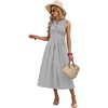 image:imageWIHOLL Womens Summer Dresses Maxi Dress Vacation Beach Sundresses 2026 with PocketsFloral Black Striped