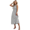 image:imageWIHOLL Womens Summer Dresses Maxi Dress Vacation Beach Sundresses 2026 with PocketsFloral Black Striped