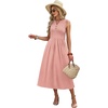 image:imageWIHOLL Womens Summer Dresses Maxi Dress Vacation Beach Sundresses 2026 with PocketsFloral Pink Polka Dot