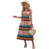image:imageWIHOLL Womens Summer Dresses Maxi Dress Vacation Beach Sundresses 2026 with PocketsFloral Pink Striped