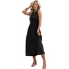 image:imageWIHOLL Womens Summer Dresses Maxi Dress Vacation Beach Sundresses 2026 with PocketsPlain Black