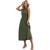 image:imageWIHOLL Womens Summer Dresses Maxi Dress Vacation Beach Sundresses 2026 with PocketsPlain Green