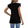 image:imageWIHOLL Womens Summer Tops 2026 Babydoll Shirts Ruffle Sleeve Spring Outfits Dressy Casual BlousesBlack