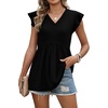 image:imageWIHOLL Womens Summer Tops 2026 Babydoll Shirts Ruffle Sleeve Spring Outfits Dressy Casual BlousesBlack